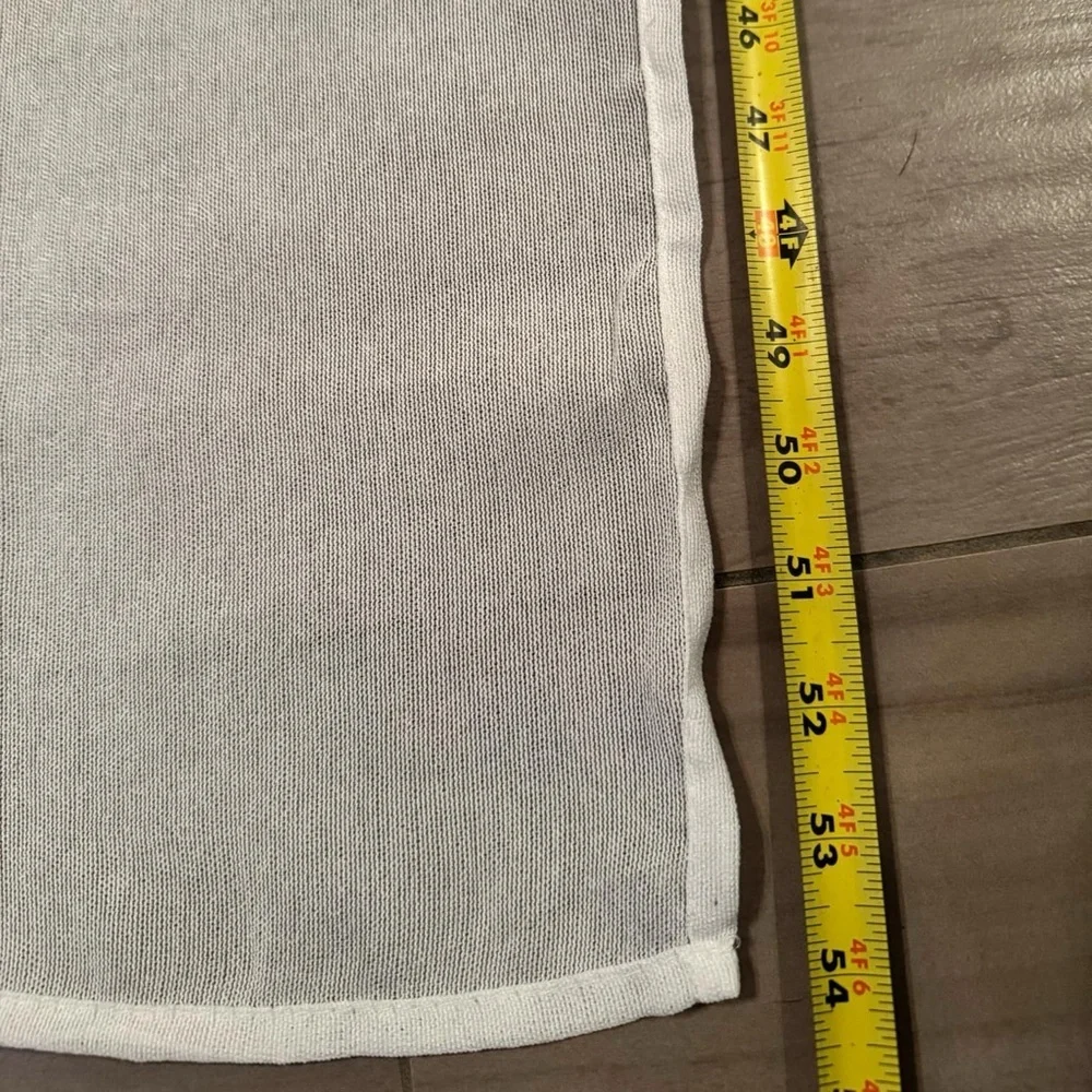 White Curtain valance with Tabs 54in long - Picture 2 of 3